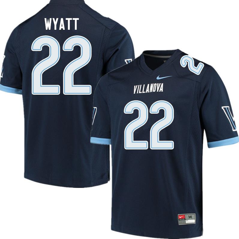 Youth #27 Jon Wyatt Villanova Wildcats College Football Jerseys Sale-Navy